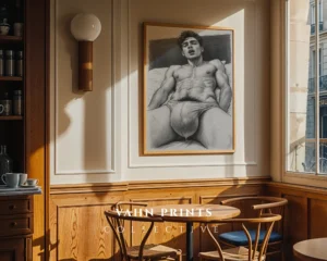 Man Body Line Art Wall Decor Printable Instant