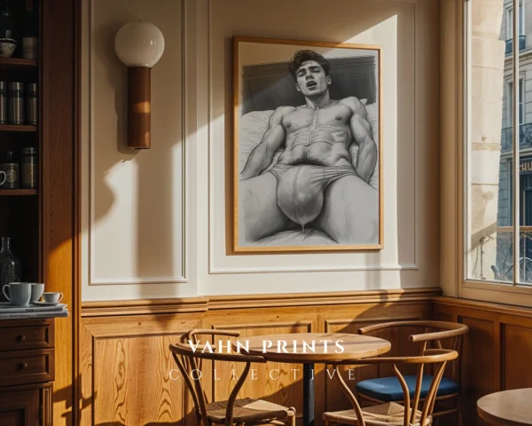 Man Body Line Art Wall Decor Printable Instant