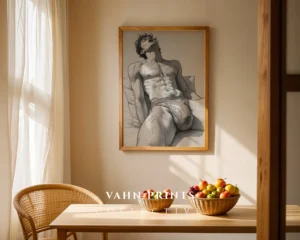 V792c_m1 Man Torso Minimalist Wall Art Printable Poster