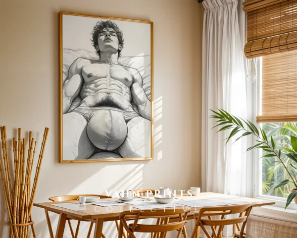 V794c_m1 Man Body Silhouette Poster Wall Art Digital Download