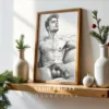 Man Torso Contemporary Wall Art Printable Poster