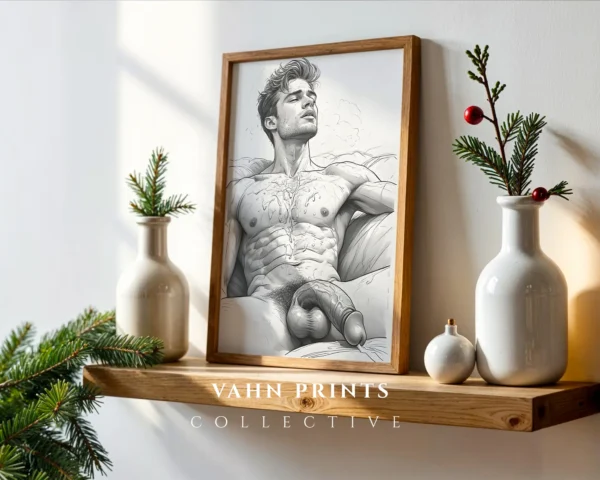 Man Torso Contemporary Wall Art Printable Poster