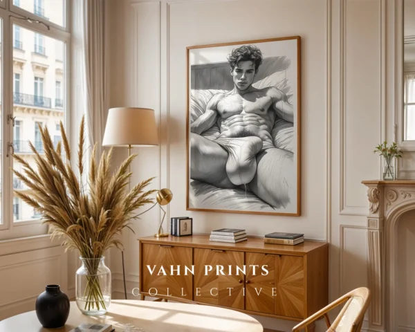 V798c_m1 Man Body Art Illustration Wall Art Printable