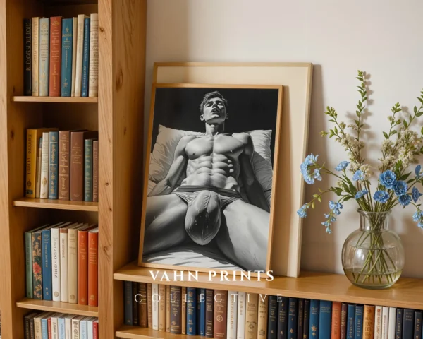 V799c_m1 Man Figure Aesthetic Wall Art Printable Digital Poster