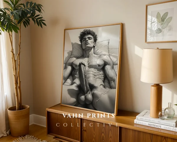 Man Figure Nude Form Wall Art Printable Download