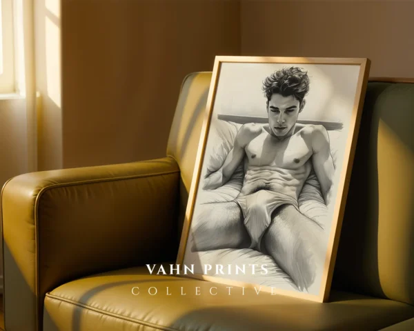 Man Body Abstract Poster Art Printable Modern