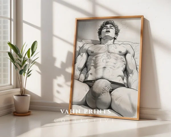 V806c_m1 Man Figure Sketch Wall Art Digital Printable Poster