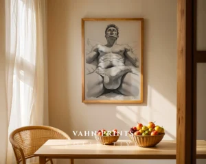 V807c_m1 Man Torso Illustration Printable Wall Art Decor