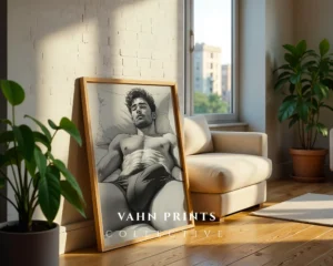 Man Body Study Art Wall Art Digital Download