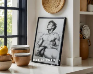 Muscular Man Wall Art Printable Modern Poster