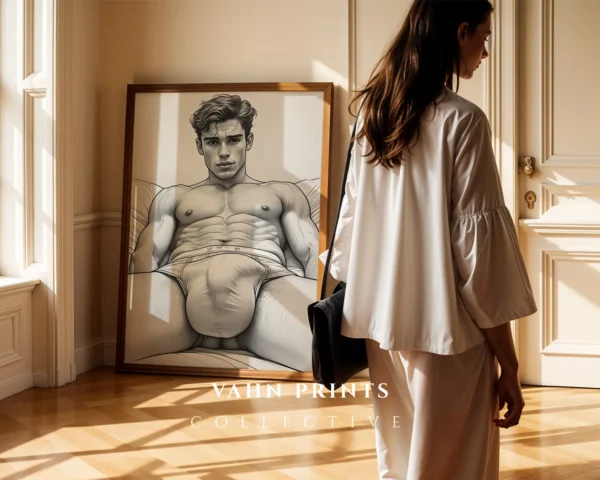 Sculpted Man Wall Art Printable Artistic Poster