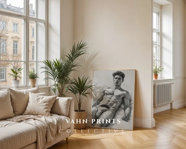 Fit Figure Wall Art Printable Minimal Poster