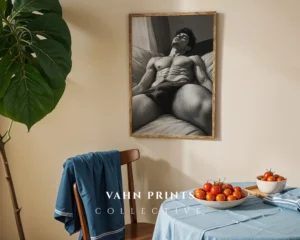 Male Nude Form Wall Art Print Artistic Digital