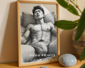 V835c_m1 Masculine Abstract Wall Art Printable Poster