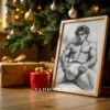 Nude Male Figure Wall Art Printable Artistic Decor