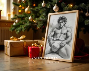 Nude Male Figure Wall Art Printable Artistic Decor