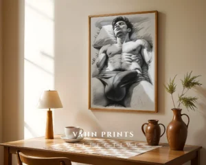 V847c_m1 Gym Inspired Male Wall Art Printable Poster