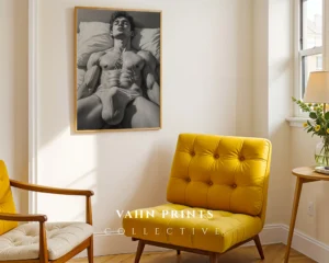 Male Nude Sketch Wall Art Printable Minimal Decor