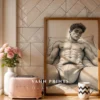 Contemporary Male Wall Art Print Downloadable Decor