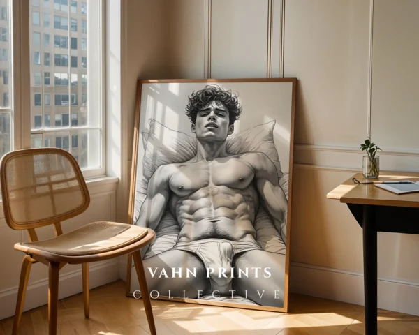 Nude Figure Wall Art Printable Artistic Poster