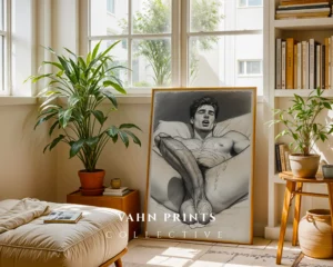 Masculine Outline Wall Art Print Digital Decor