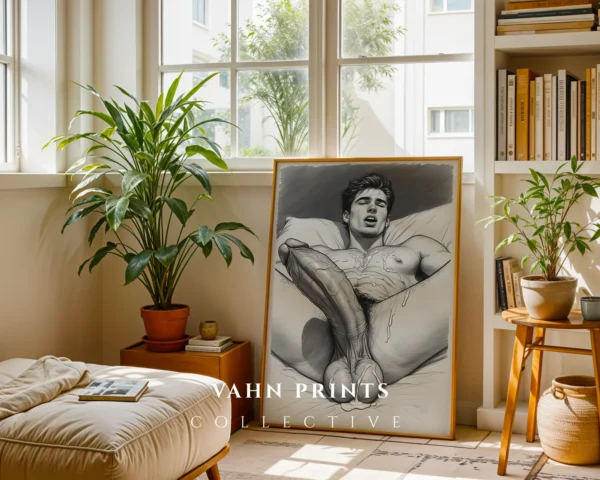 Masculine Outline Wall Art Print Digital Decor