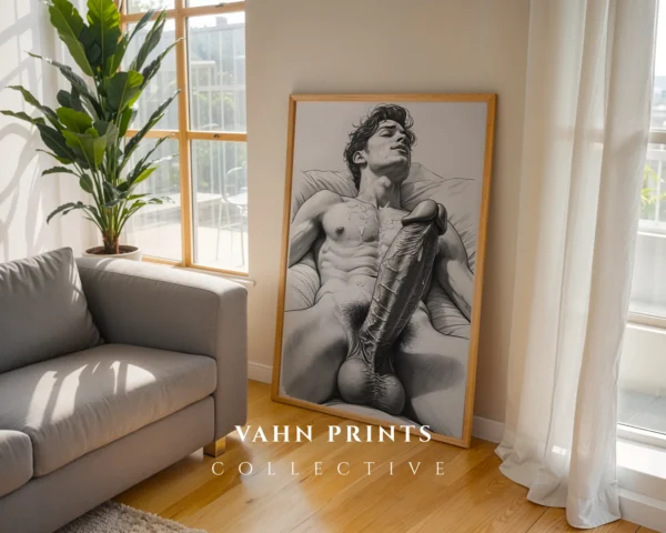 Sculpted Male Torso Wall Art Print Artistic Decor