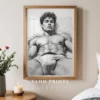 Modern Male Form Wall Art Printable Digital Poster