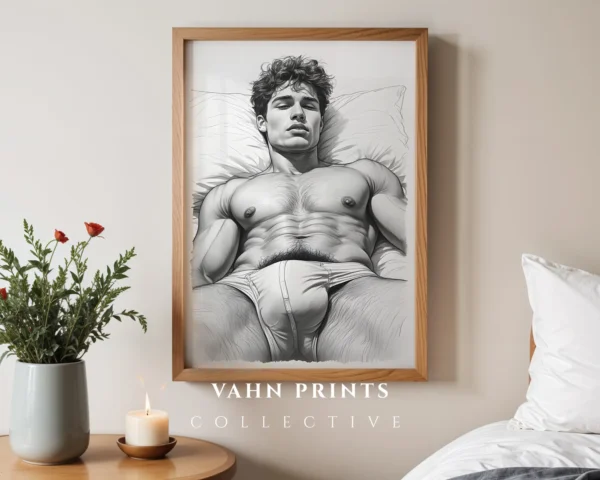 Modern Male Form Wall Art Printable Digital Poster