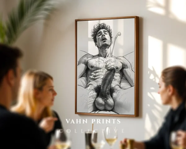 V879c_m1 Stylized Male Figure Wall Art Printable Poster