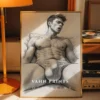 Male Nude Form Sketch Wall Art Printable Poster