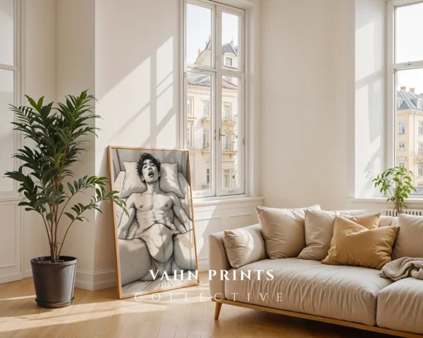 Modern Torso Drawing Wall Art Print Digital Decor