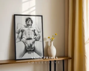 Male Figure Silhouette Wall Art Print Digital Poster