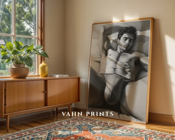 Torso Outline Wall Art Print Minimalist Digital