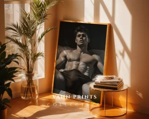 Figure Contour Wall Art Print Modern Digital