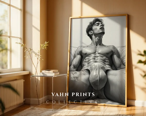 Athletic Male Poster Wall Art Print Digital Decor