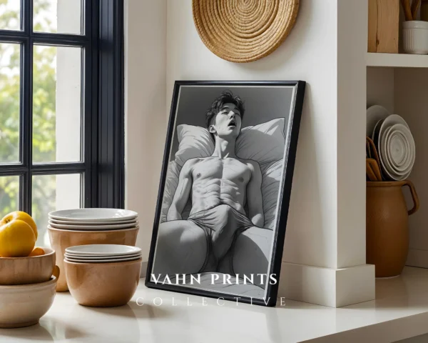 Torso Study Sketch Wall Art Printable Poster